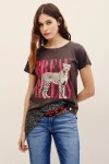 REMERA WILD LEOPARD Gris Oscuro