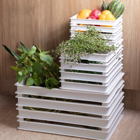 Canasto Organizador 49x34x25 cm Blanco Sc