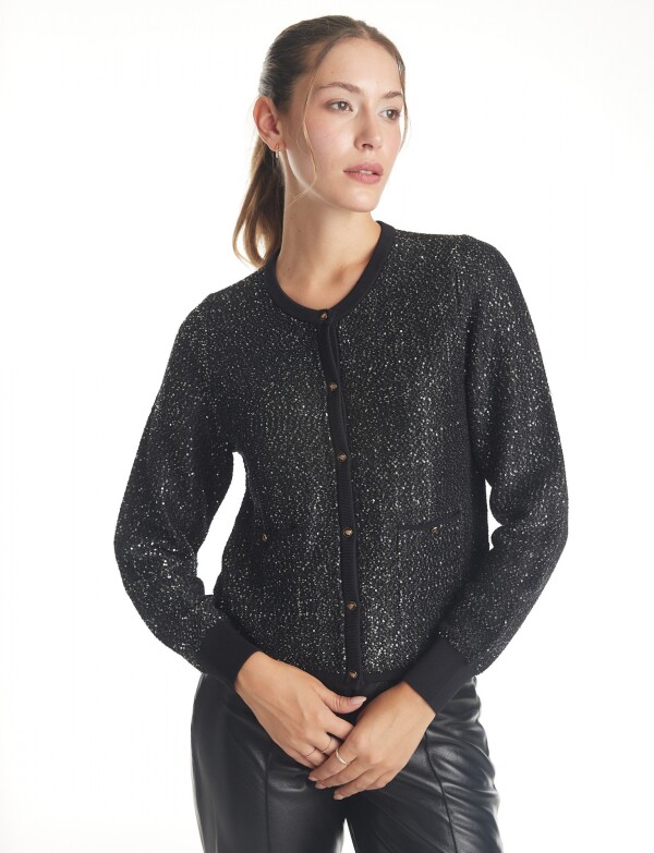 Cardigan Lentejuelas NEGRO