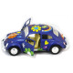 Volkswagen Beetle 1967 Pull Back Racer flores hippy amor paz puertas abiertas 1/32 Volkswagen Beetle 1967 Pull Back Racer flores hippy amor paz puertas abiertas 1/32