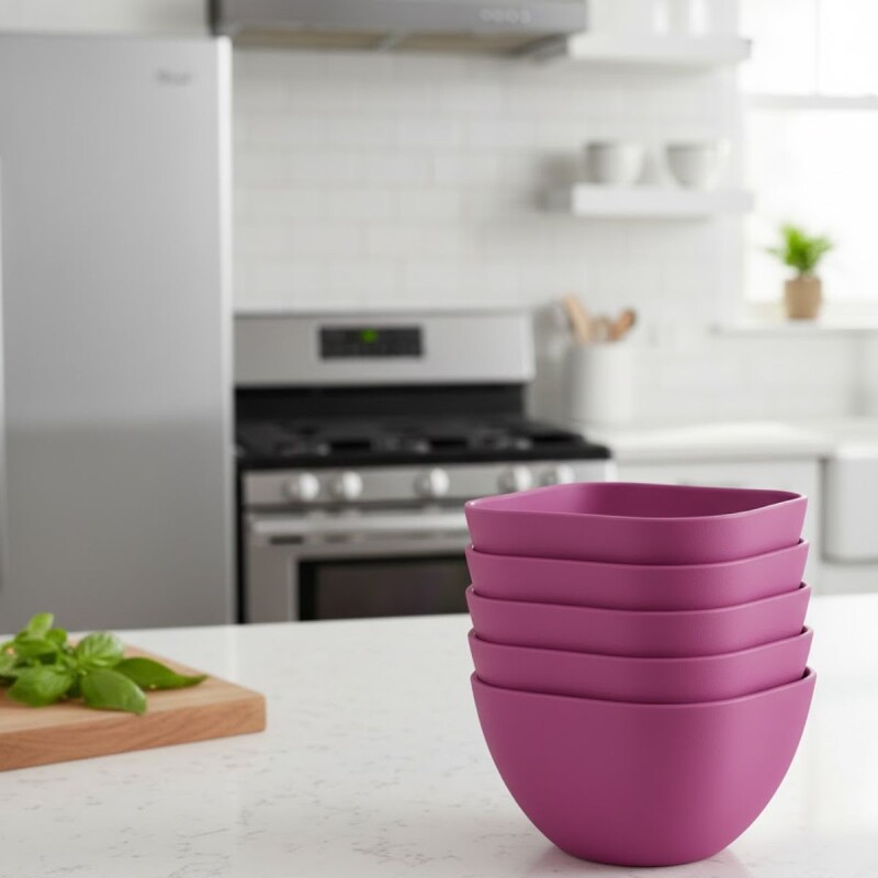 Set x6 Bowls de plástico 300ml MAGENTA