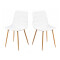Silla Eames Alaska Kit x2 Blanco · Patas de Metal con simil Madera