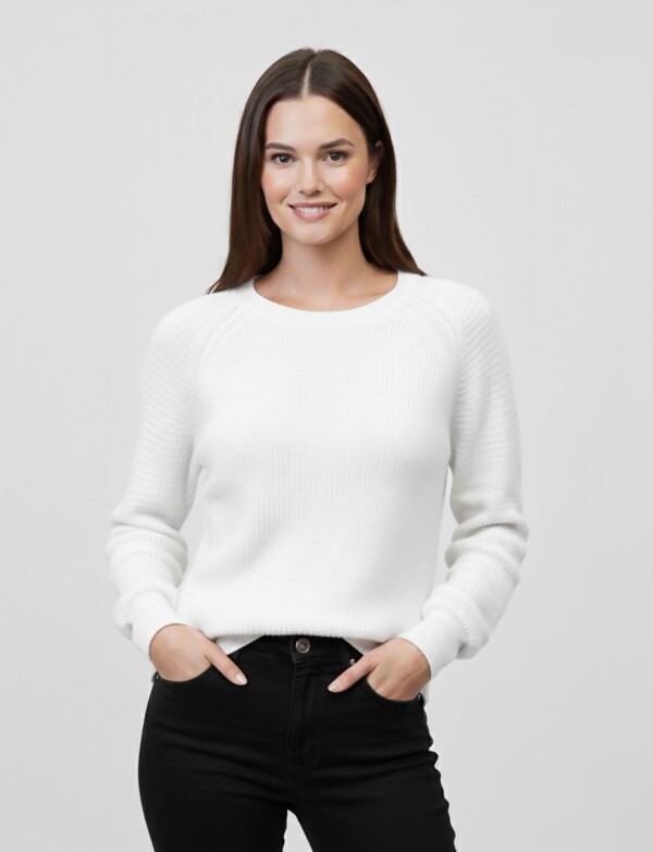 Buzo Manga Calada BLANCO