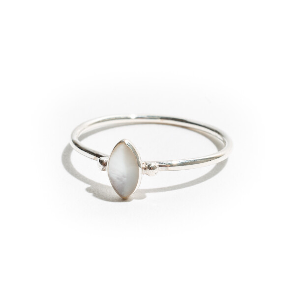Anillo piedrita blanca plata 925 Anillo piedrita blanca plata 925