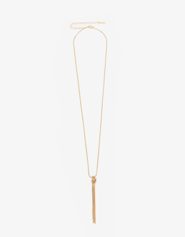 Collares Largos Metal Collar Lago Metal Delicado - Dorado