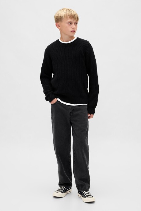 Jean Relaxed Niño Black Wash