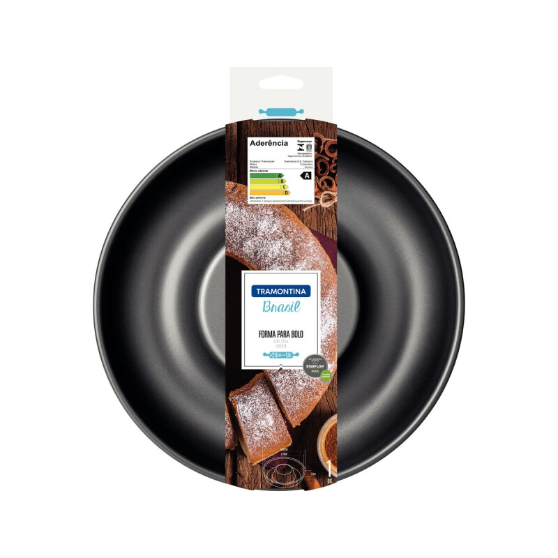 Molde para Rosca Antiadherente 24cm Tramontina - Grafito Molde para Rosca Antiadherente 24cm Tramontina - Grafito