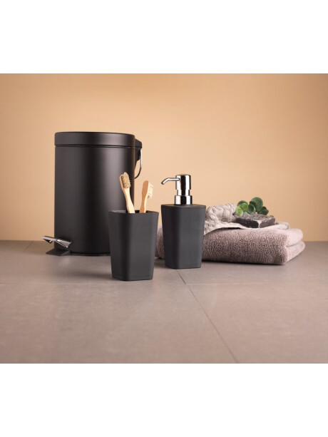 Papelera pedal MALA 3L metal recubierto negro Papelera pedal MALA 3L metal recubierto negro