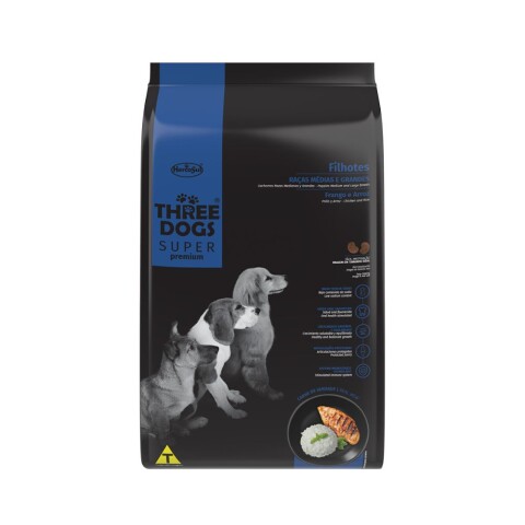Three Dogs Filhote Med/Gde 15+2kg | Crecimiento Saludable Three Dogs Filhote Med/Gde 15+2kg | Crecimiento Saludable