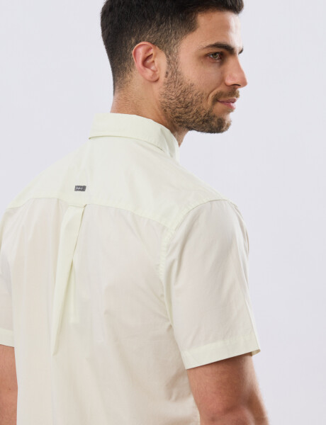 CAMISA LISA DE ALGODÓN Pistacho