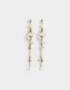 Aros Colgantes Largos Flores Aros Colgantes Largos Perlas - Dorado