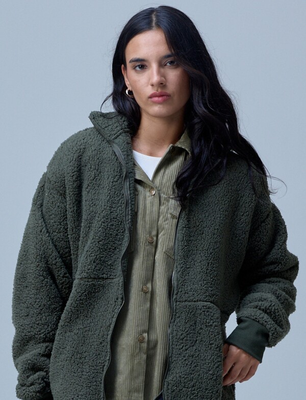 Campera Sherpa VERDE