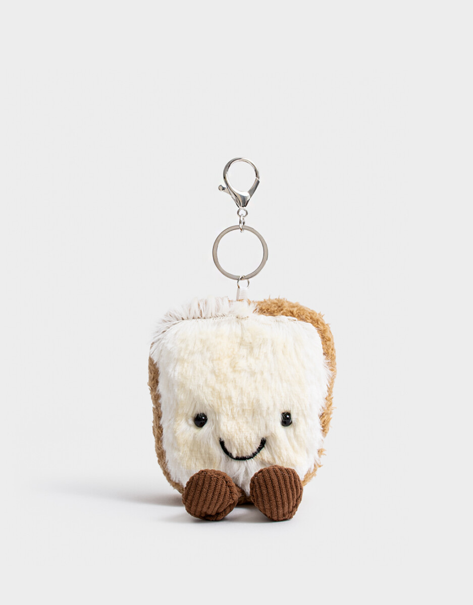 Llavero Y Charm Peluche De Tostada 