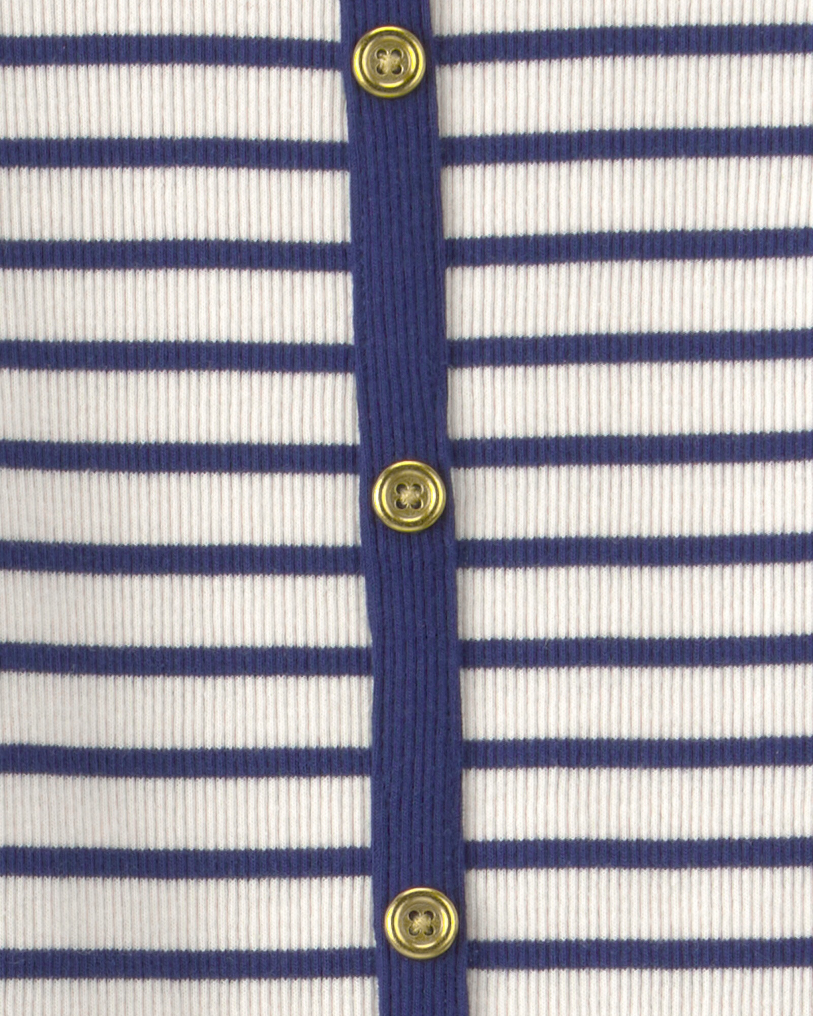 Set dos piezas de algodón, pantalón azul y buzo a rayas Set dos piezas de algodón, pantalón azul y buzo a rayas