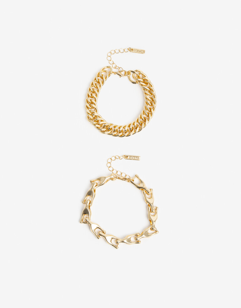 Pulseras Flexibles Sets Metal Set Pulseras Flexibles Metal - Dorado