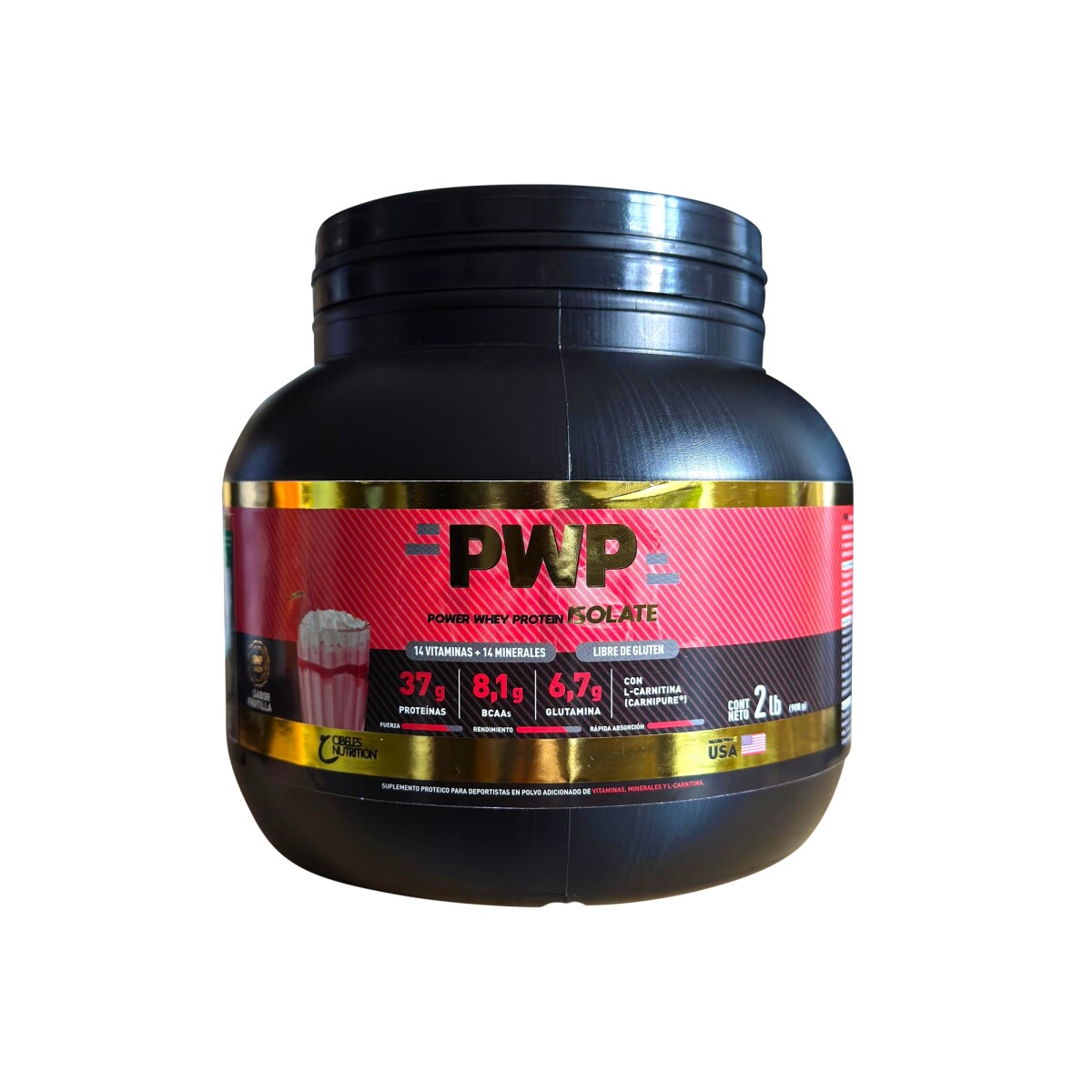 Cibeles Nutrition Power Whey Protein Isolate 2lb - Frutilla 