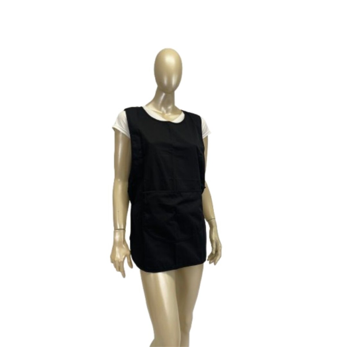 Delantal chaleco con bolsillos - Negro 