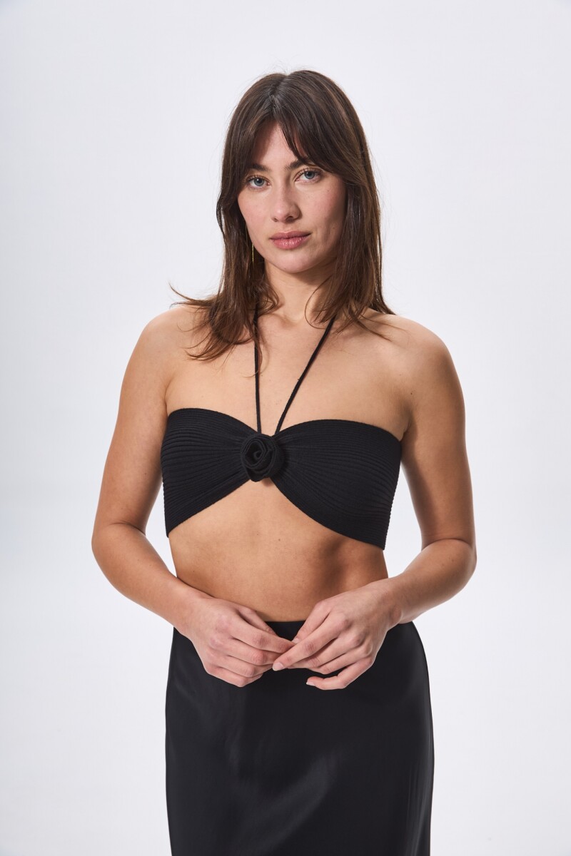Top Clavel Negro