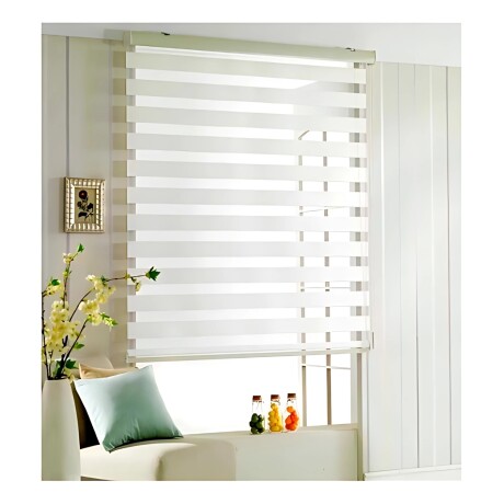 Cortina Roller Zebra Simple Lumax 1.2 X 2.1m Gran Calidad Blanco