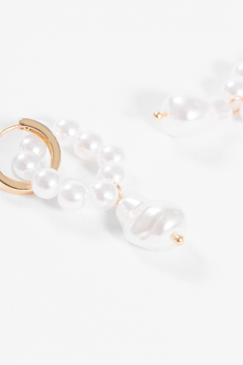 Aros con perlas dorado