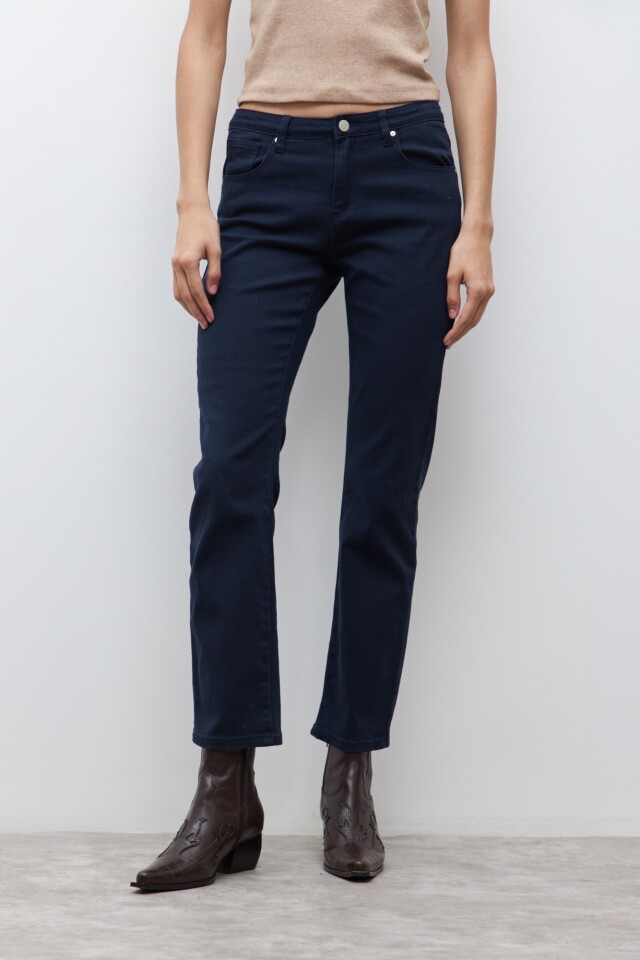 Pantalón recto Amy azul marino