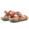 Sandalias Country Trias Cruzadas de Mujer - 36746 Marron Oscuro-naranja