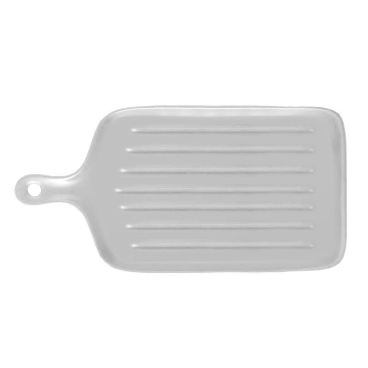 Plato Rectangular Cerámica Blanco Mate 