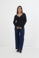 Sweater con cierre frontal NEGRO