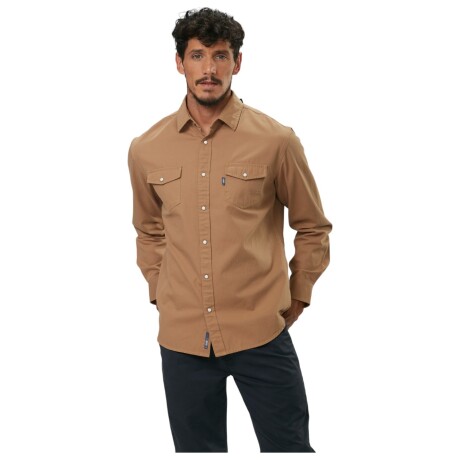 Camisa Manga Larga en Denim UFO Brave Beige Beige