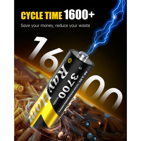 Cargador Rayhom para 4 Pilas Aa + 8 Pilas Aa 1,5V 3700MWH 001