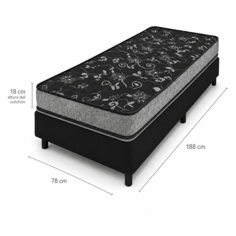 Sommier Vital 1 Plaza Colchón Espuma Reversible Matelaseado 78 x 188 x 18 cm Sommier Vital 1 Plaza Colchón Espuma Reversible Matelaseado 78 x 188 x 18 cm