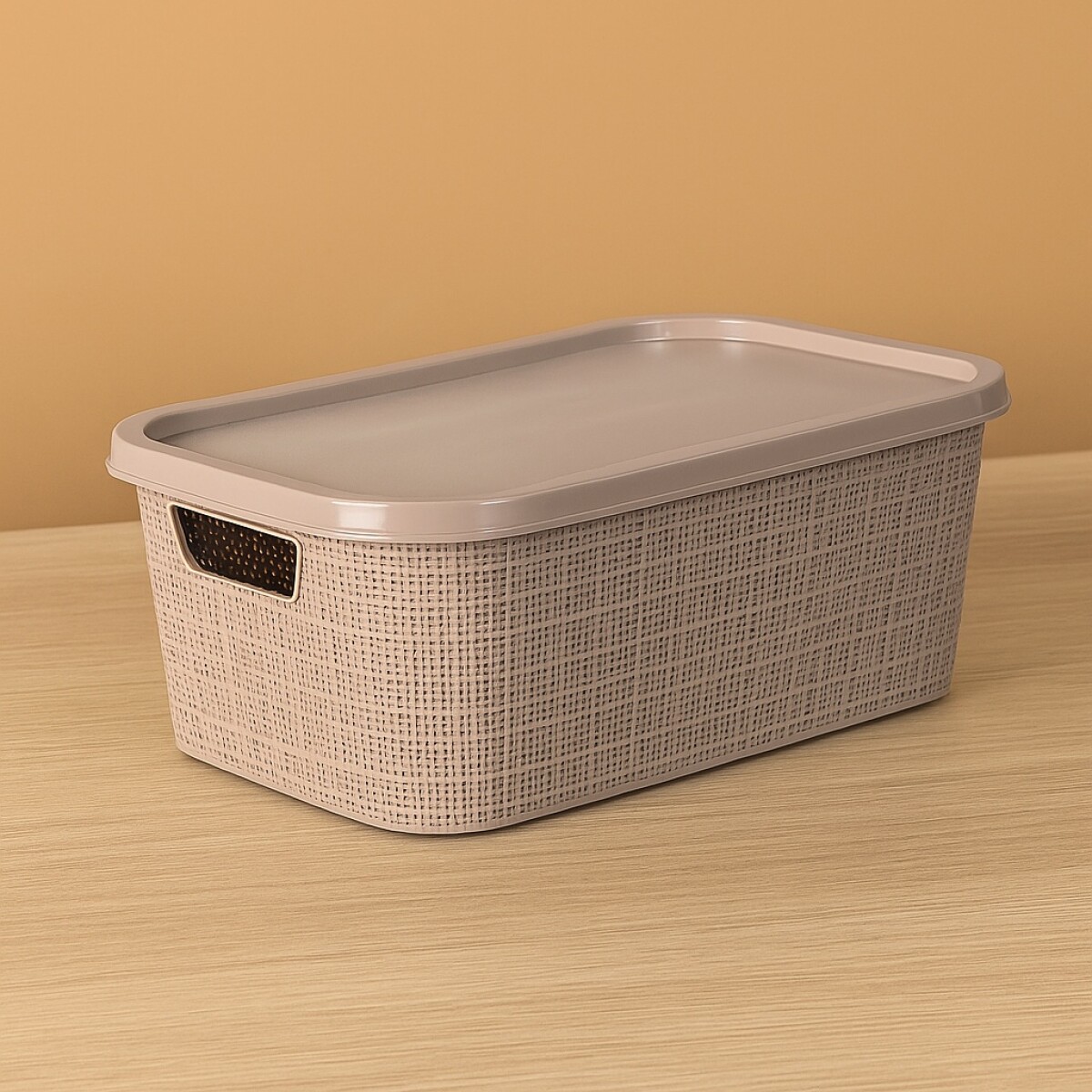 CAJA ORGANIZADORA SIMIL RATTAN 7LTS ROSA - ROSA 