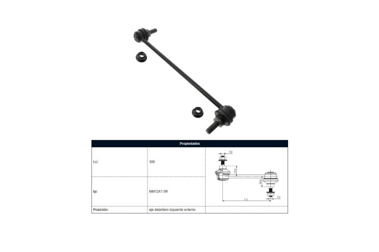 Bieleta Nissan Qashqai/X-Trail/Murano Renault Koleos 01-25 Der/Izq Bieleta Nissan Qashqai/X-Trail/Murano Renault Koleos 01-25 Der/Izq