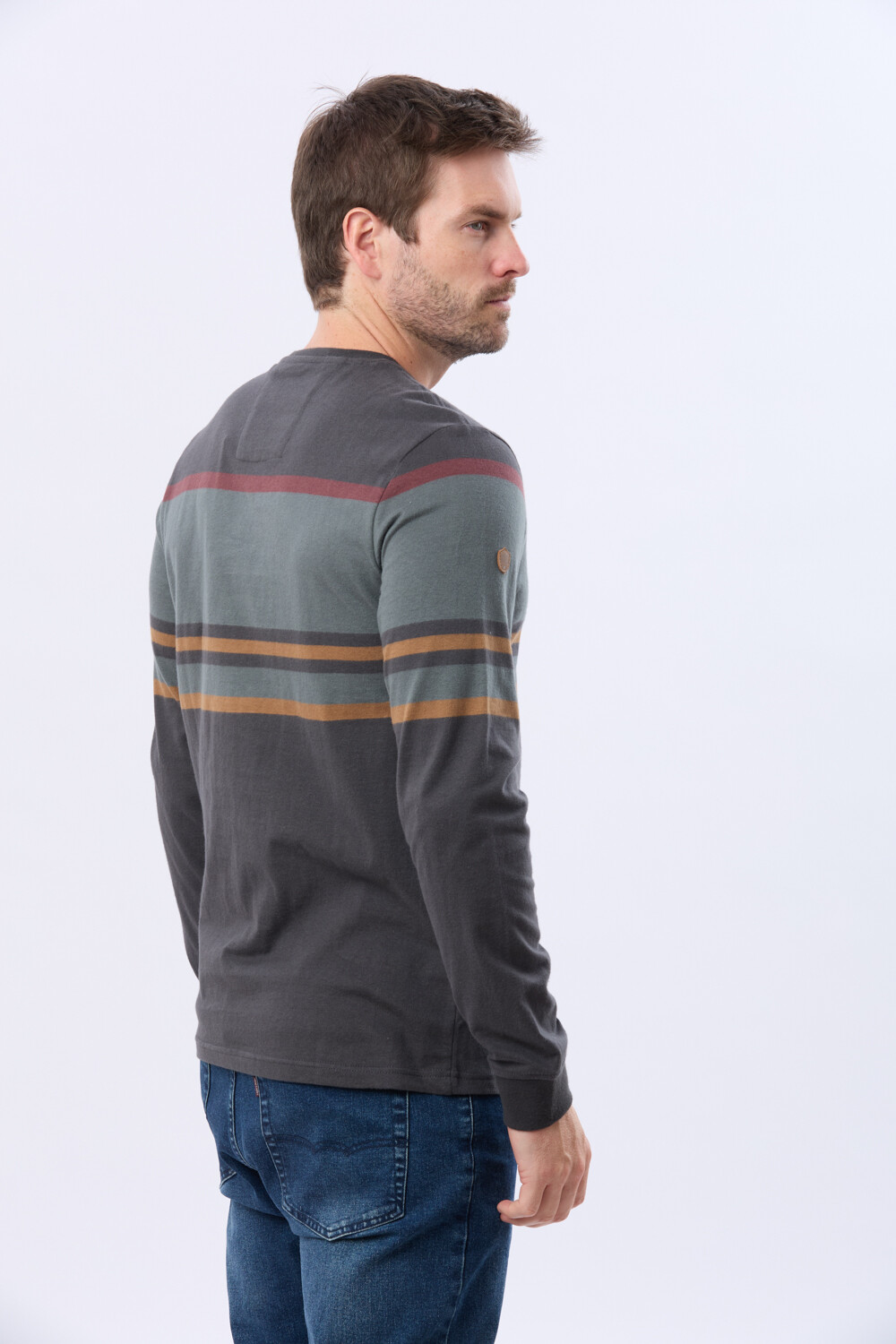 REMERA RAYADA Gris