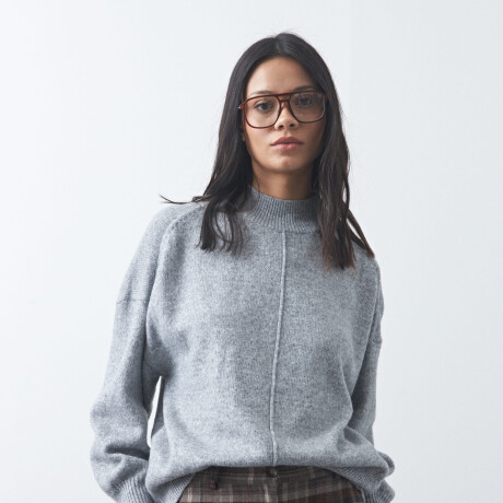 POLERA ISLAND Gris Melange