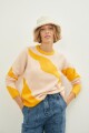 Sweater oversized en jacquard abstracto mango