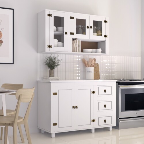 Aereo 3 Puertas Vidrio - Blanco - Linea Mexicana Aereo 3 Puertas Vidrio - Blanco - Linea Mexicana