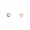 Caravanas Estrella- Zirconia -Oroo bajo - CA8475 conperla