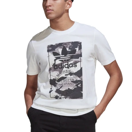 REMERA adidas ESTAMPADA CAMO White