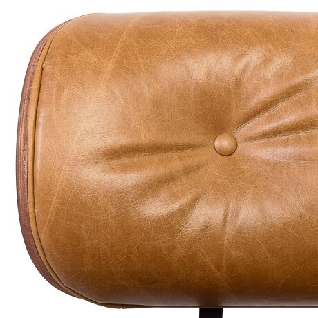 BUTACA C/PUFF 1 CUERPO CUERO-100-NATURAL MARRON EAMES CAMEL