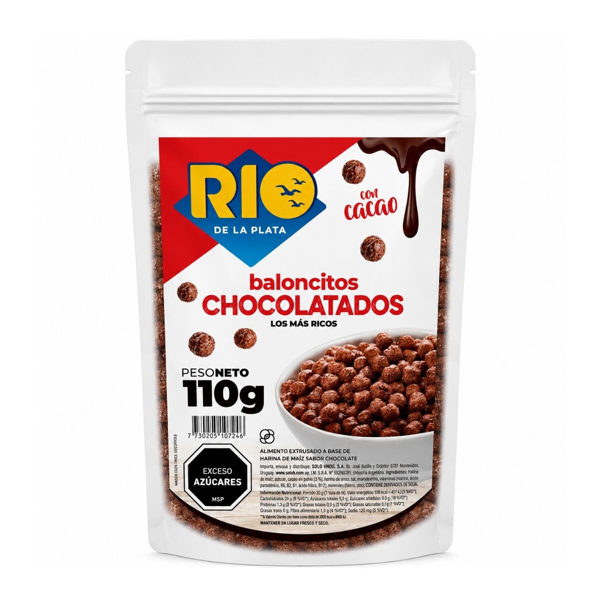 CEREAL RIO DE LA PLATA DP 110G BOLITA CHOCOLATE 