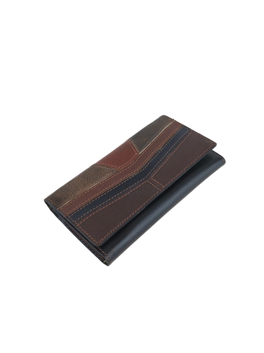 Billetera patchwork 100% cuero - opción 2 