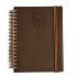 AGENDA ABEZETA 266 GIORNATTA TAPA CON RULO TAPA MARRON OSCURO
