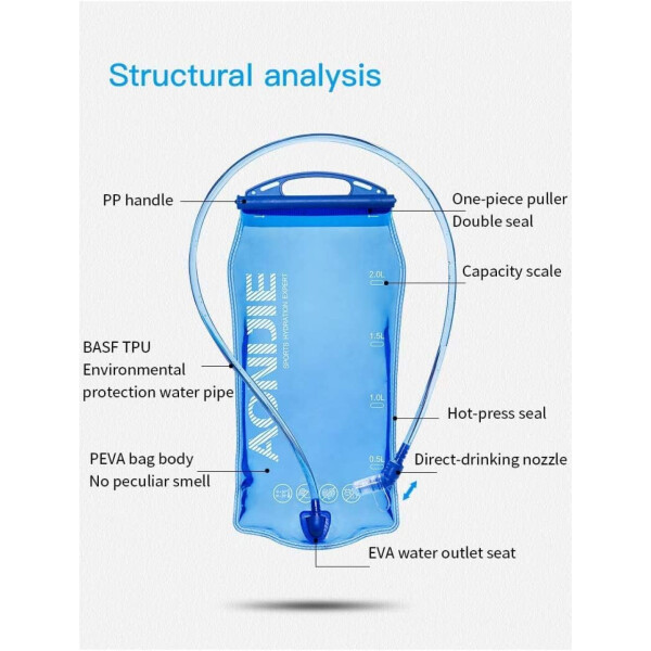 Bolsa De Agua Hidratacion Aonijie Water Bag 1.5L
