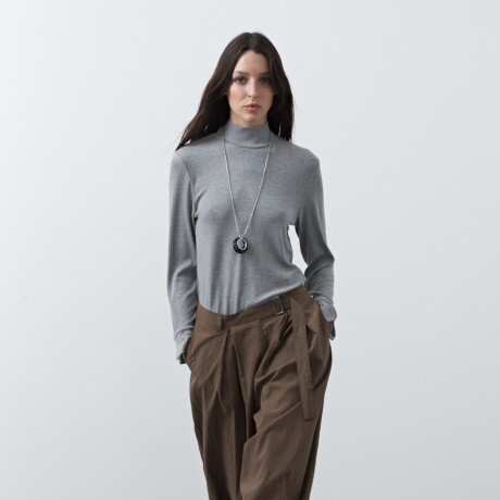 POLERA DIBAL Gris Melange