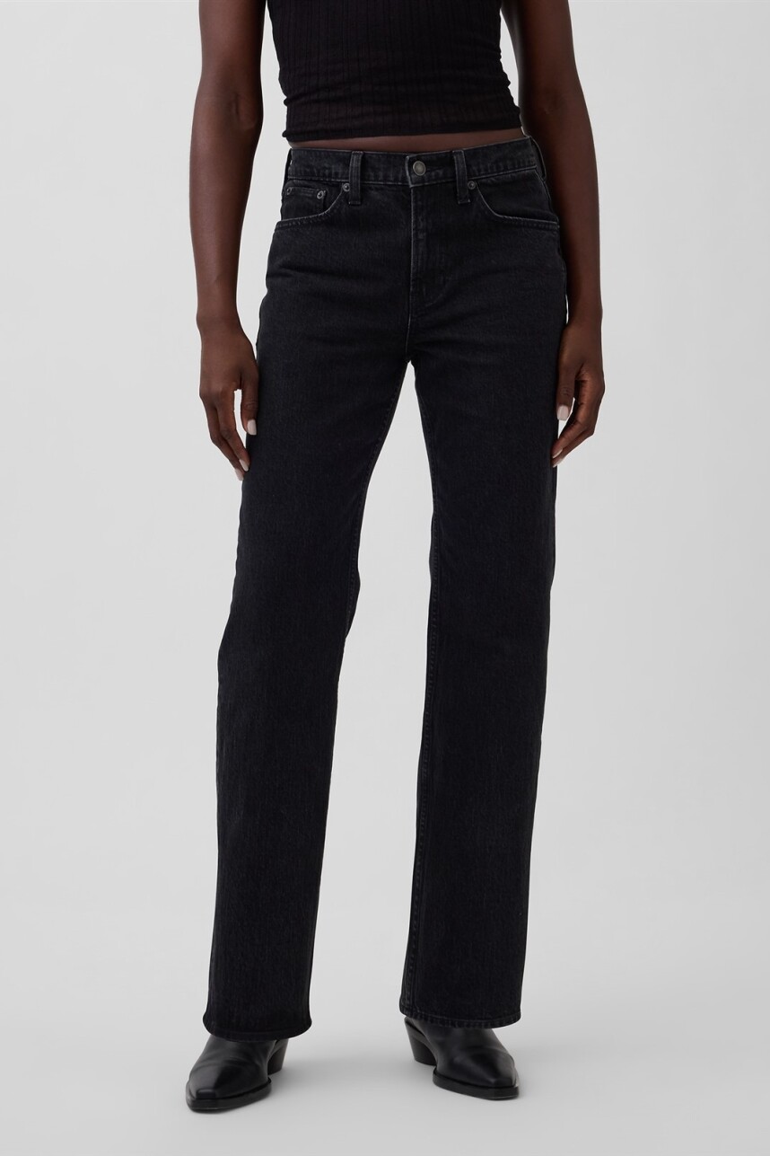 Jean Relaxed Straight Mujer Black Ellis