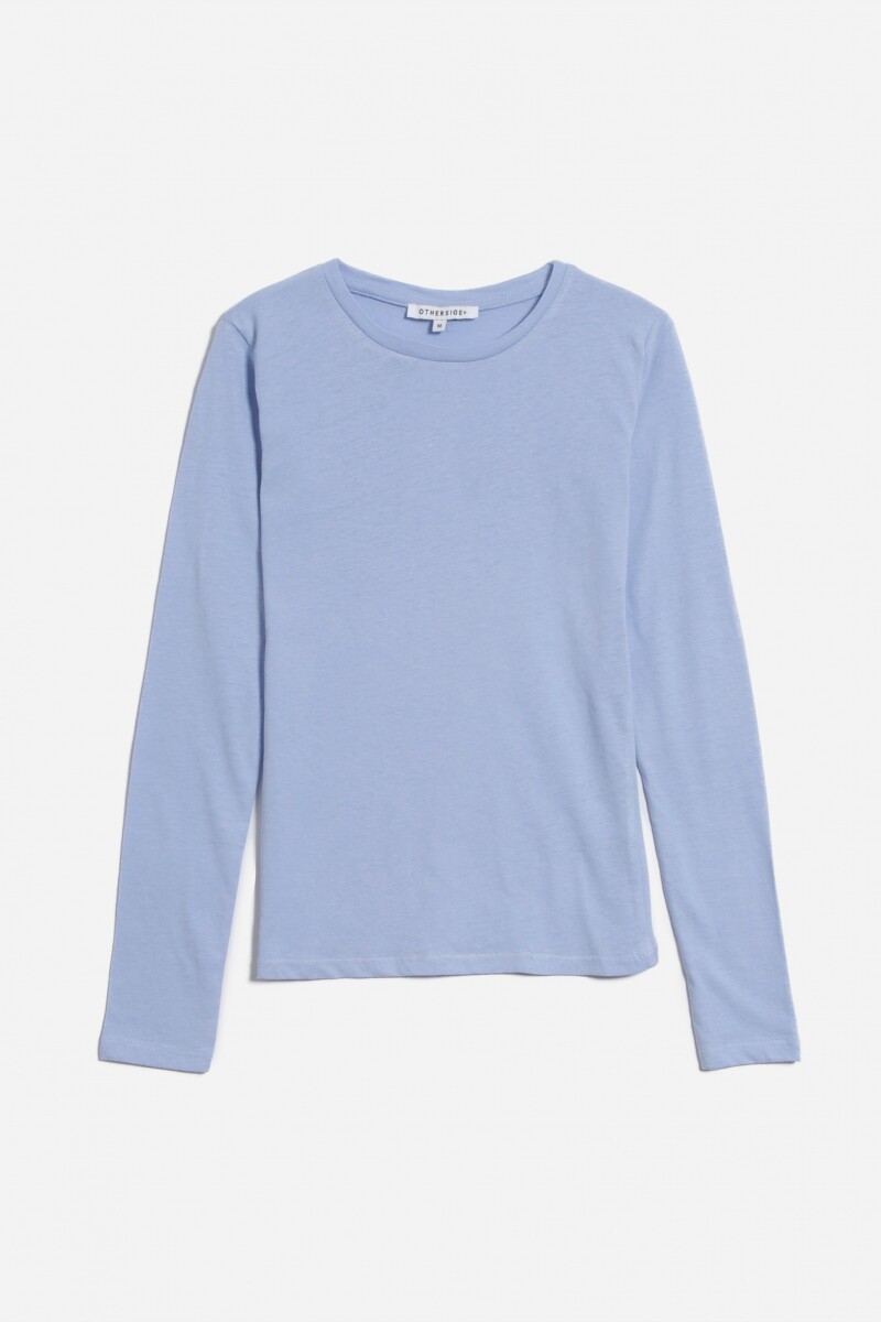 Remera cuello redondo CELESTE