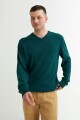 Sweater escote en V VERDE