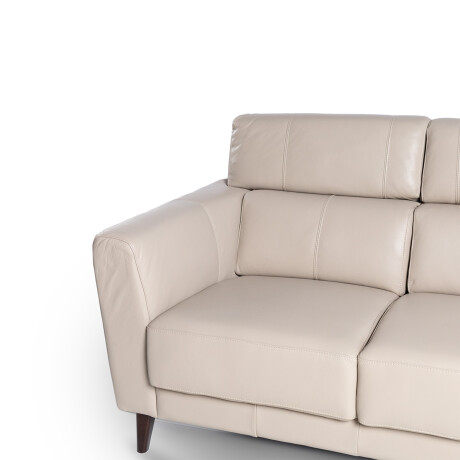 Sofá Zurik - Cuero Básico - 2 cuerpos 519 (Beige)