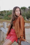 Leather Shorts Coral